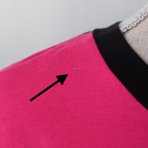 August Silk Red Pink Mondrian Color Block T-shirt - Picture 8 of 8